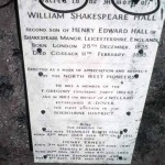 HALL William Shakespeare