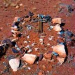 Cue unregistered cemetery UNNAMED GRAVE - Photo Ray Pearson (1983) Cue unregistered cemetery