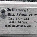 STIDWORTHY, William Died 5.7.1984 (ashes) buried behind Inn at Cobra (Bangemall) - from Winning the Gascoyne by Rhonda McDonald STIDWORTHY William